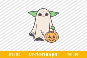 Star Wars Baby Yoda Ghost SVG