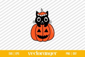 Cat And Pumpkin Halloween SVG