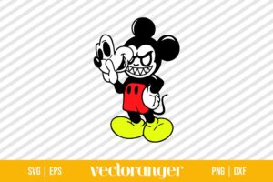 Disney Mickey Horror Face SVG