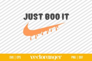 Just Boo It Halloween Swoosh SVG