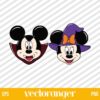 Mickey Minnie Halloween Witch SVG