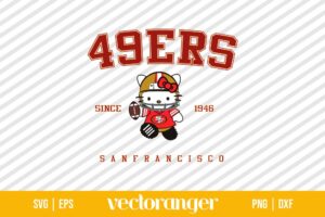 San Francisco 49ers Hello Kitty SVG