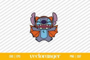 Stitch Bat Halloween SVG