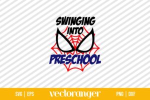 Swinging into Preschool Boys First Day SVG