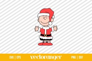 Christmas Peanuts Charlie Brown Santa Hat SVG