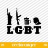 LGBT Liberty Guns Beer Trump SVG