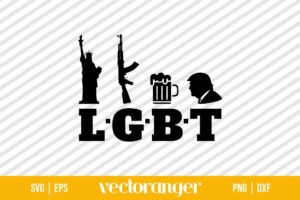 LGBT Liberty Guns Beer Trump SVG