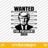 Wanted Trump For President 2024 SVG