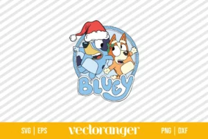 Bluey And Bingo Christmas SVG