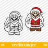 Mario Santa Christmas SVG