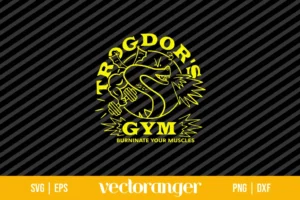 Trogdors Gym Burninate Your Muscles Logo SVG