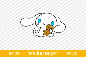 Cinnamoroll Hugging a Teddy Bear SVG