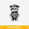 Cool Teddy Bear SVG