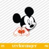 Mickey Heart Cleveland Browns SVG