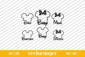 Mickey and Minnie Family SVG