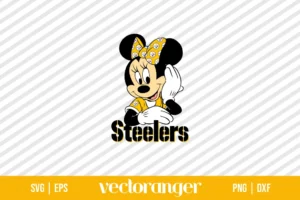 Minnie Mouse Pittsburgh Steeler SVG