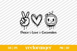 Peace Love Cocomelon SVG