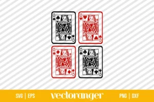 Poker Cards Queens SVG