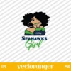 Seattle Seahawks Girl SVG