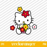 Flower Hello Kitty SVG