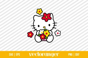 Flower Hello Kitty SVG