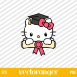 Graduate Hello Kitty Face SVG