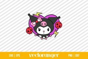 Kuromi Kawaii Kitty SVG