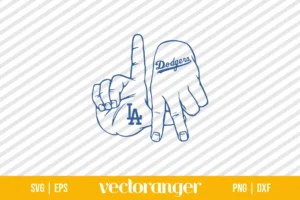 LA Dodgers Hand SVG