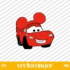 Lightning McQueen Mickey Ears SVG