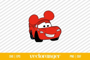 Lightning McQueen Mickey Ears SVG