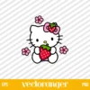 Strawberry Hello Kitty SVG