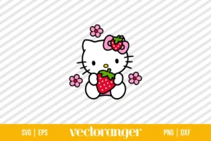 Strawberry Hello Kitty SVG