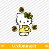 Sunflower Hello Kitty SVG