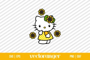 Sunflower Hello Kitty SVG