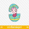 Piglet In Easter Eggs SVG