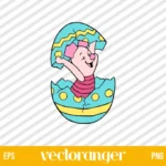 Piglet In Easter Eggs SVG