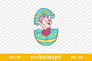 Piglet In Easter Eggs SVG