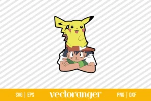 Pikachu and Ash SVG