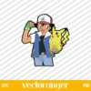 Pokemon Pikachu and Ash SVG