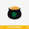 Pot of Gold Shamrock SVG