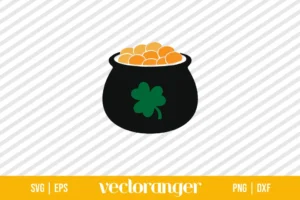 Pot of Gold Shamrock SVG