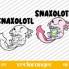 Axolotl Eating Snack SVG