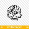 Harley Davidson Motorcycles Skull SVG Cut File