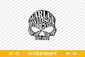 Harley Davidson Motorcycles Skull SVG Cut File