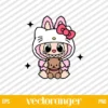 Labubu Hello Kitty SVG Vector