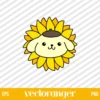 Purin Sunflower SVG Cricut