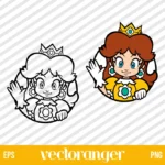 Super Mario Princess Daisy SVG Cut File
