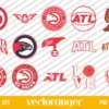 Atlanta Hawks Logo SVG Bundle