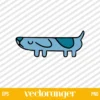 Bluey Long Dog SVG Vector
