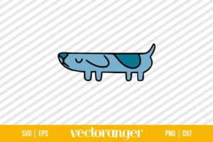 Bluey Long Dog SVG Vector